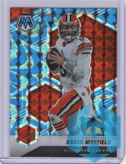 2021 Panini Mosaic Blue Reactive Prizm #52 Baker Mayfield Cleveland Browns